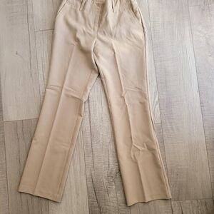 New York & Company Light Beige Straight-Leg Trousers